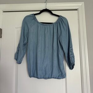 Chambray style blouse